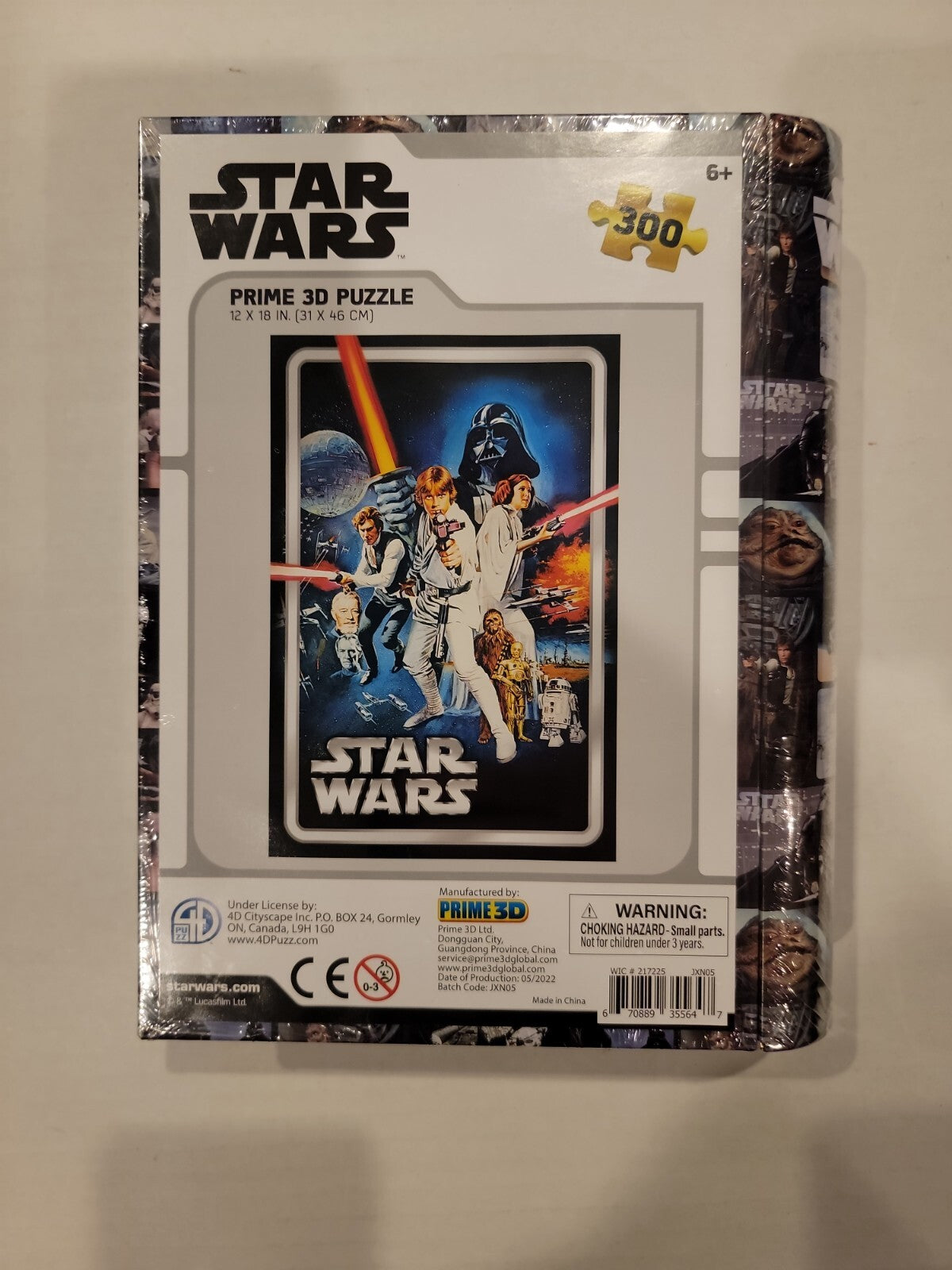 Disney STAR WARS 3D PUZZLE 300 Pcs, 12” X 18” Puzzle, Book-Shaped Puzzle TIN NIB