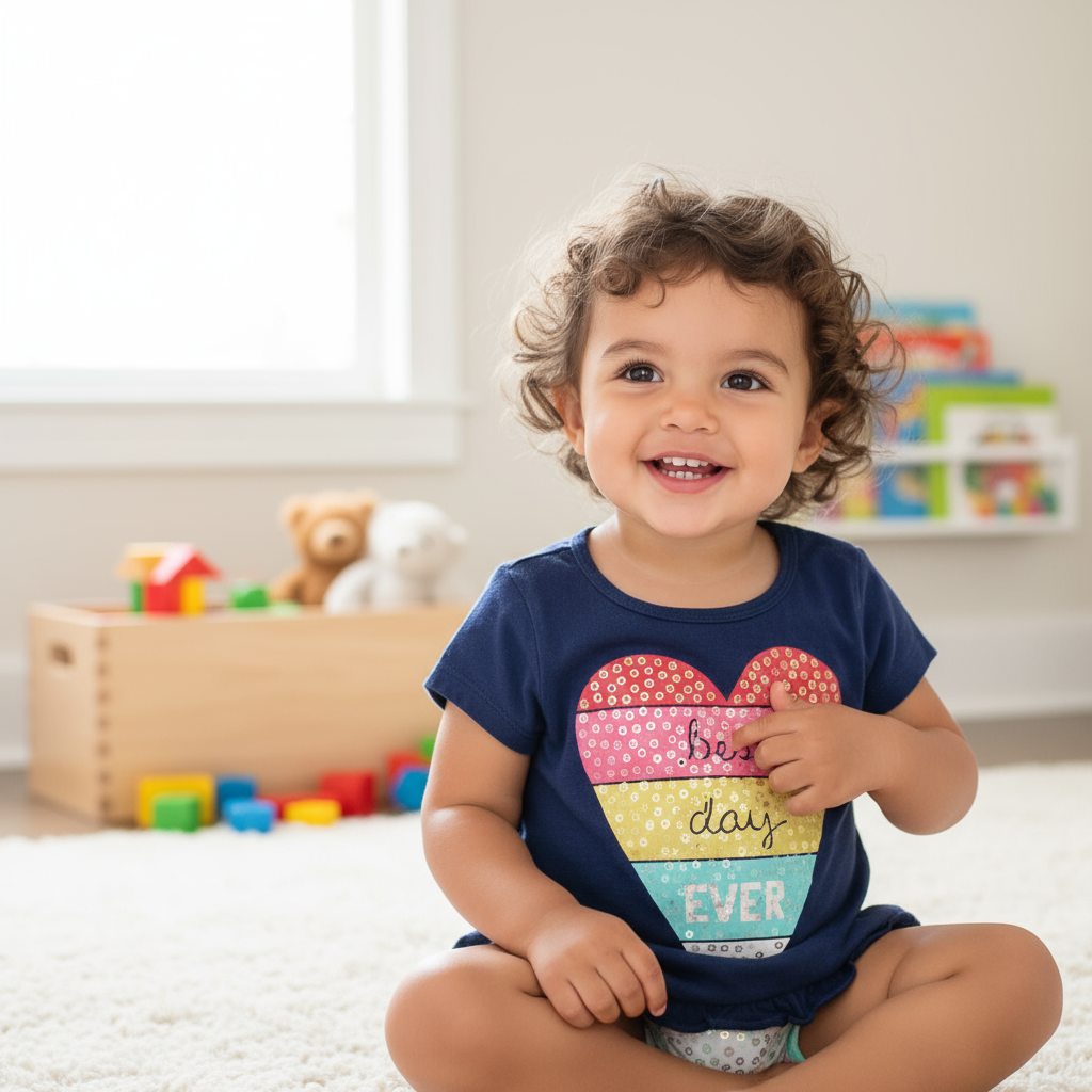 Carters Best Day Ever Heart Tee Shirt 9 months