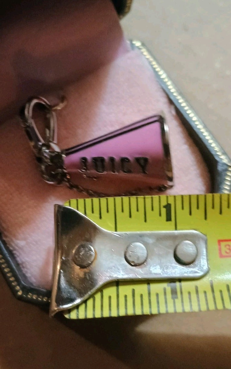 Juicy Couture Pink & Cream Megaphone "JUICY LEAGUE" Charm NIB W/Sticker YJRUS593
