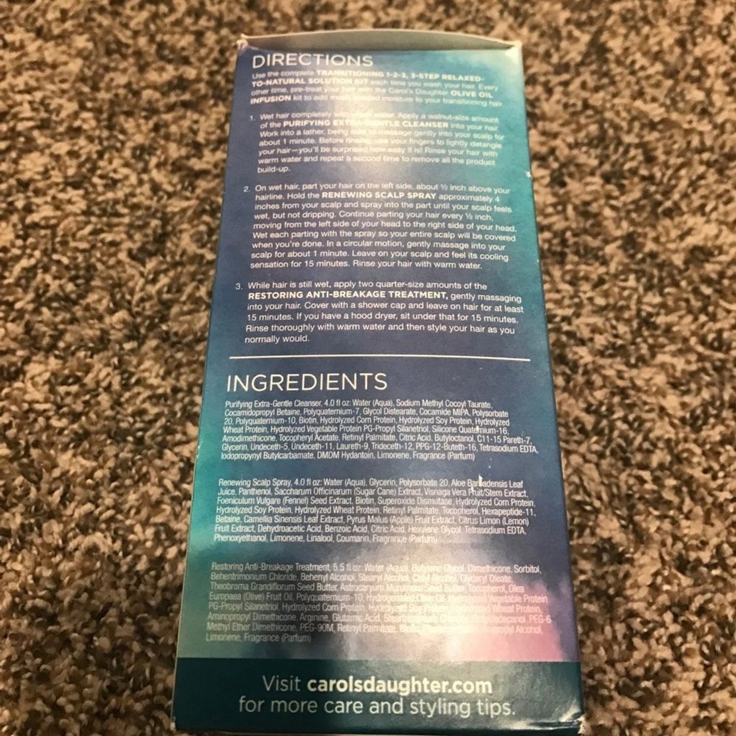 Carols daughter transitioning kit
