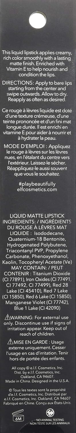 E.L.F. Liquid Matte Lipstick - Blushing Rose