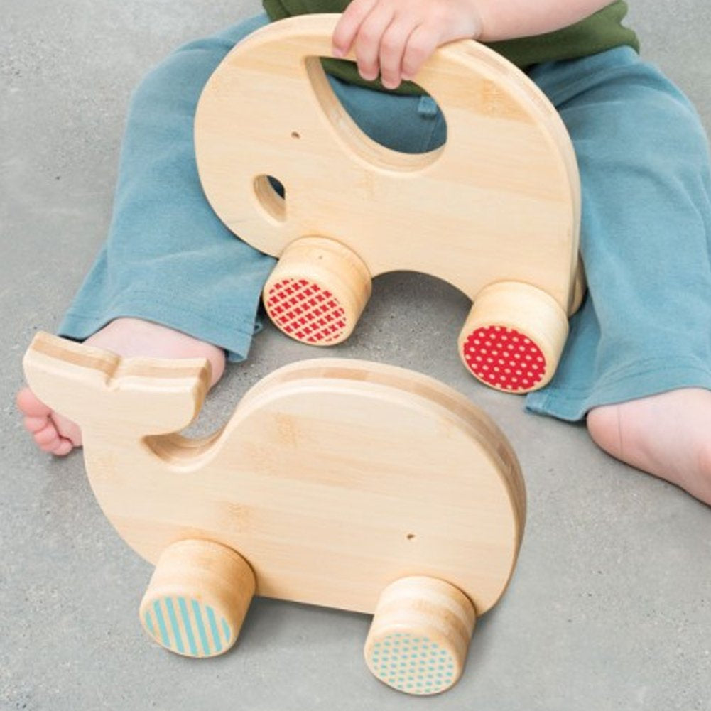 Petit Collage Elephant Mighty Push Toy