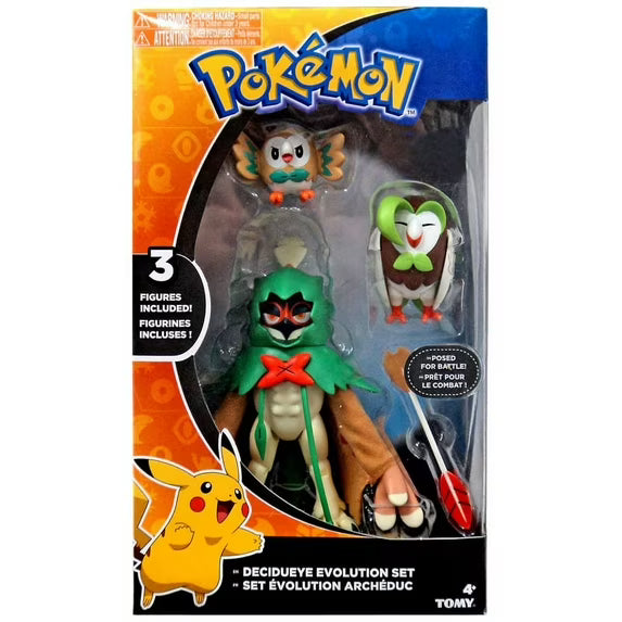 TOMY Pokemon Decidueye Evolution Set 3 in Action Figures Toys R US New