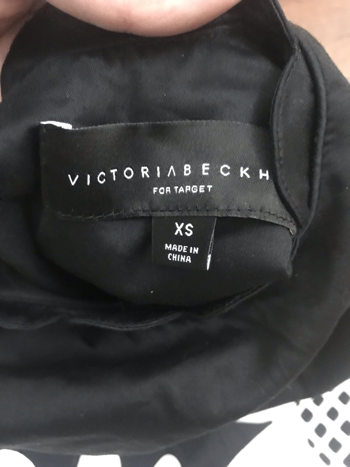 NWT - Victoria Beckham for Target Black Daisy Scallop Trim Dress - Size XS