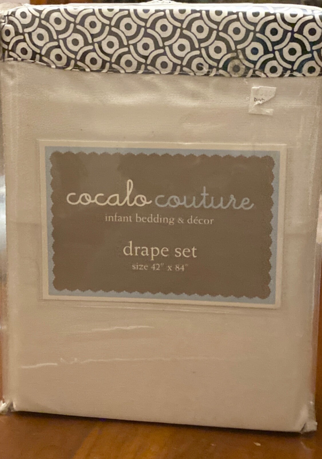 Cocalo Couture Elsa Window Drapes Infant Decor, Black/White