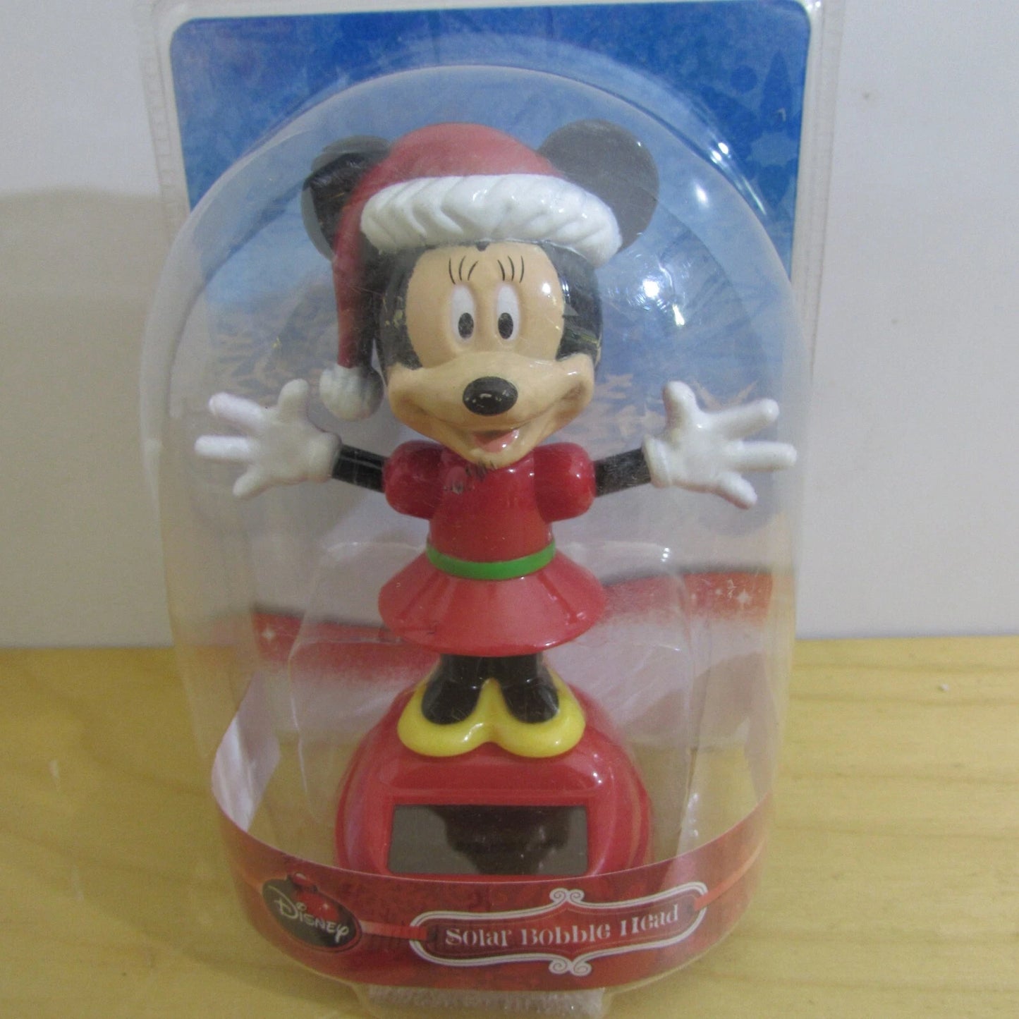 Minnie Mouse Christmas Santa Hat Solar Character Dancer Bobble Head