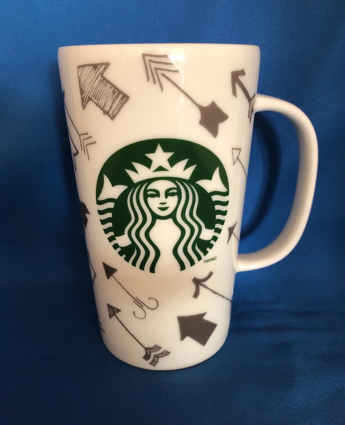 Starbucks Valentine Arrow & Red Heart Ceramic Cup 16 Oz. 2014. NWT! Mint!