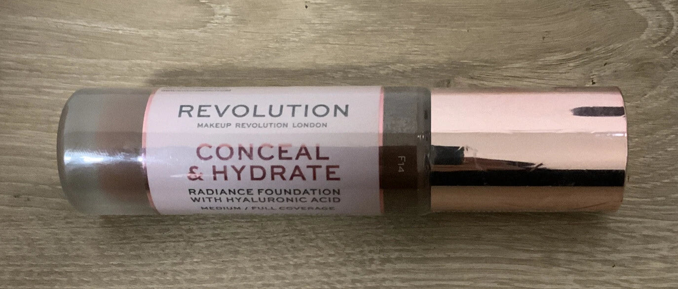 📀 Revolution Conceal &Hydrate Radiance Foundation Medium/Full Coverage-F14 NEW