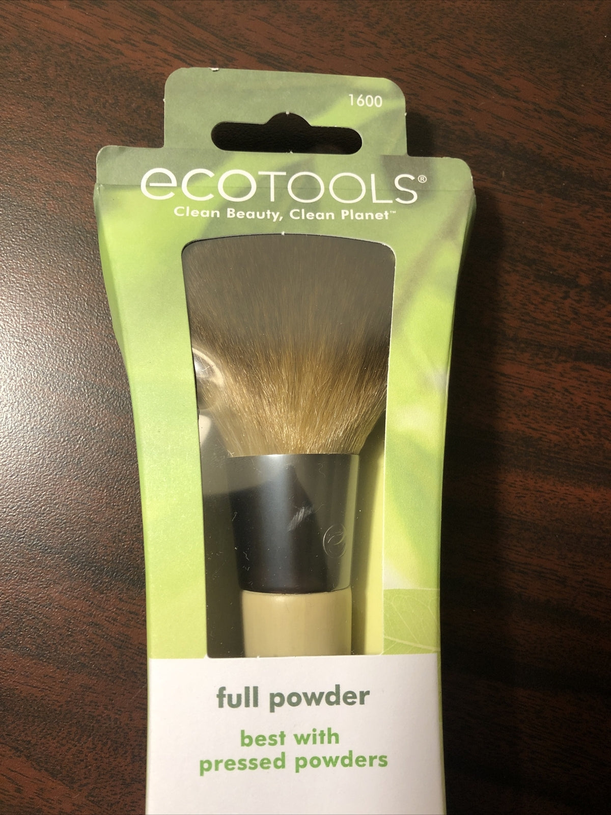 Ecotools Full Powder Brush Best with Pressed Powders 1600. Box Is Plantable