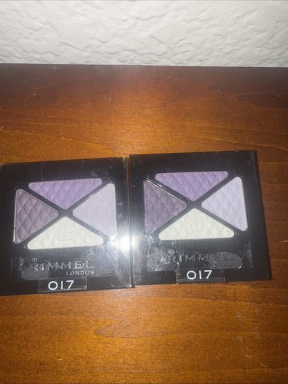 Lot of 2 New Rimmel Glam Eyes Quad Eyeshadow Eye Shadow Dark Signature 017