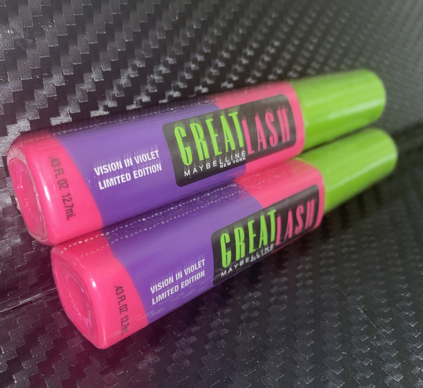 Lot of 2 Maybelline Great Lash Limited Edition Mascara- Color: Vision in Violet