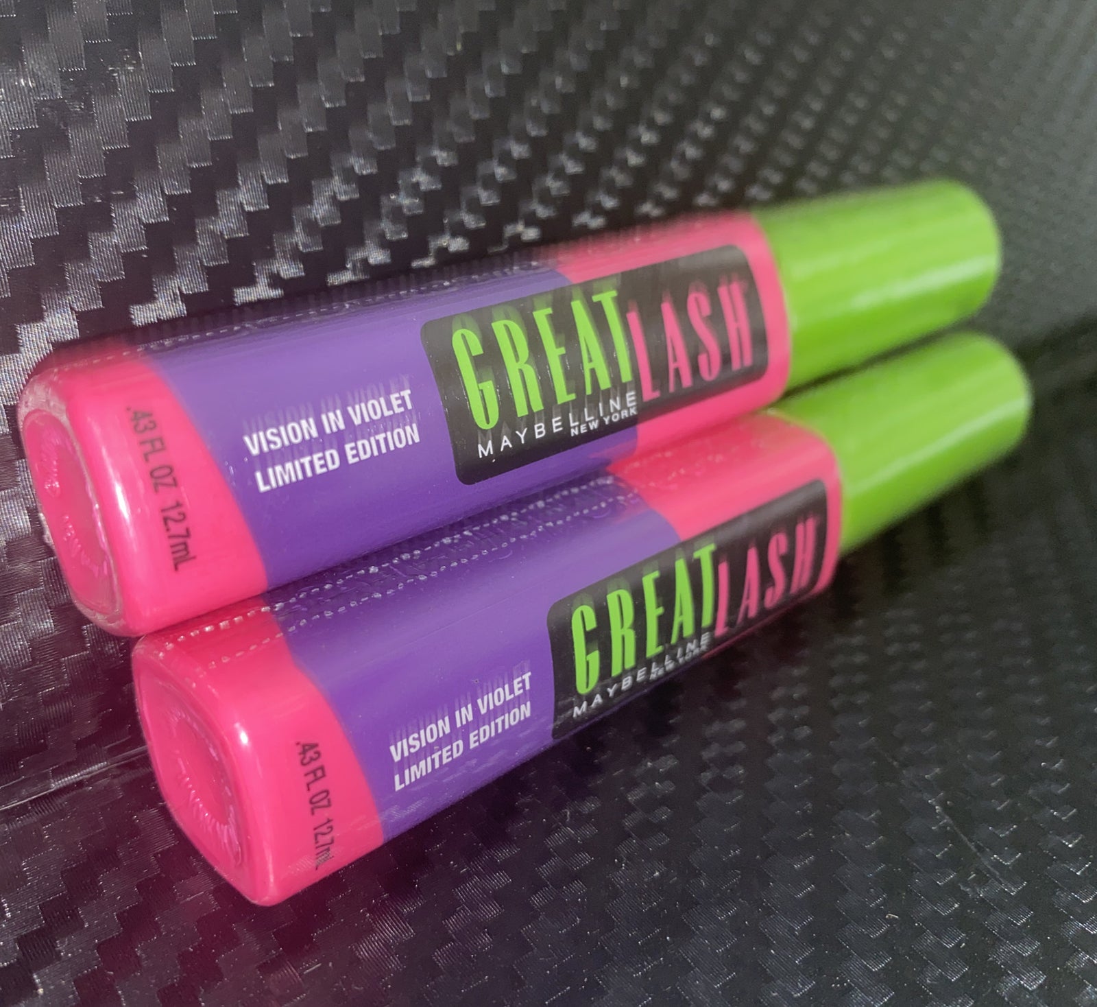 Lot of 2 Maybelline Great Lash Limited Edition Mascara- Color: Vision in Violet