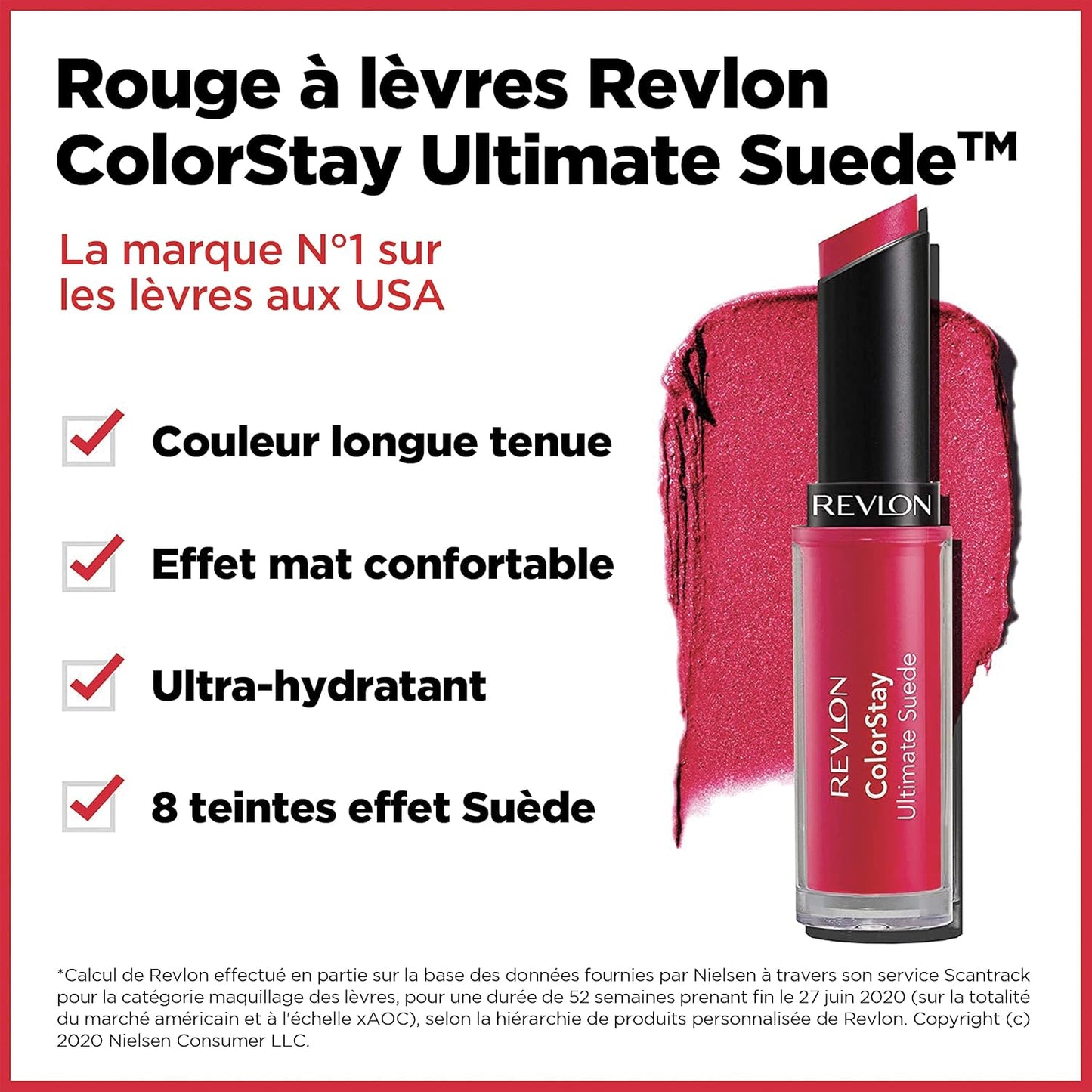 Colorstay Ultimate Suede Lipstick, Longwear Soft, Ultra-Hydrating High-Impact Lip Color, Formulated with Vitamin E, Wardrobe (047), 0.09 Oz