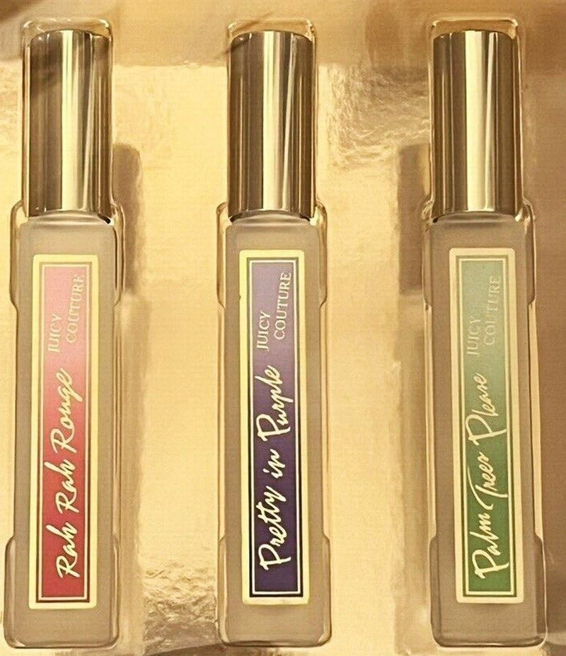 Juicy Couture Rock the Rainbow Perfume Rollerballs 3 Pc Gift Set