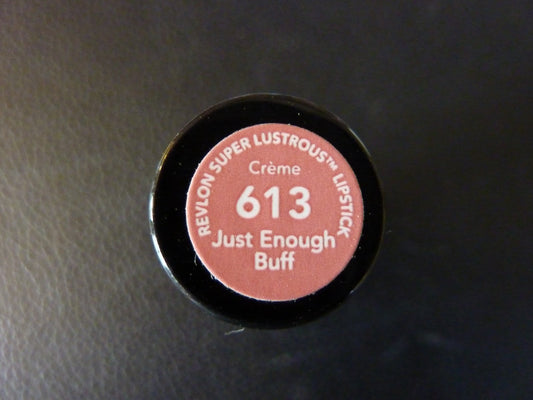 Revlon Super Lustrous Lipstick - JUST ENOUGH BUFF #613 - Sealed / Brand New