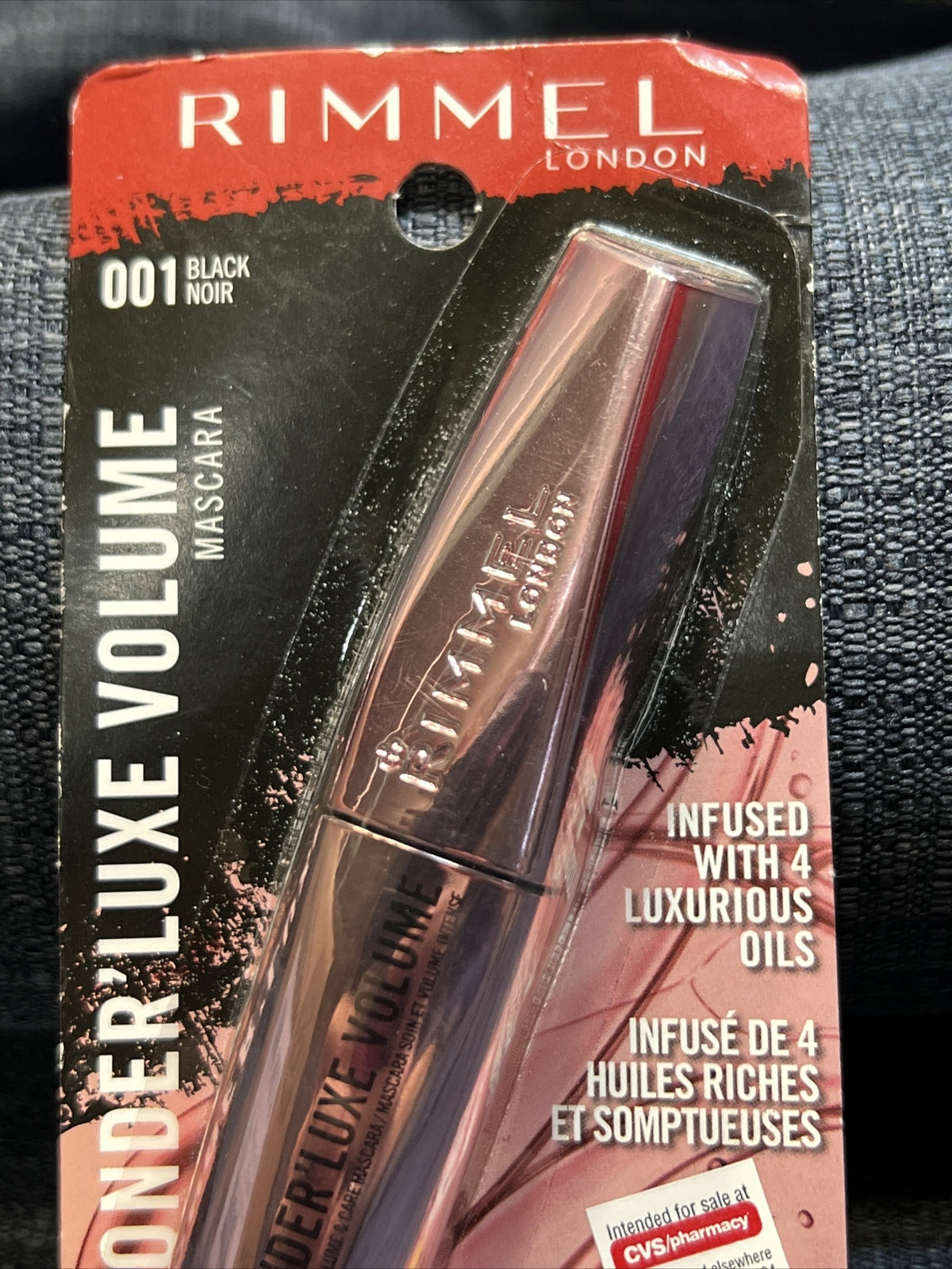 Rimmel London Wonder'Luxe Volume Mascara 001 Black .37 Fl Oz New