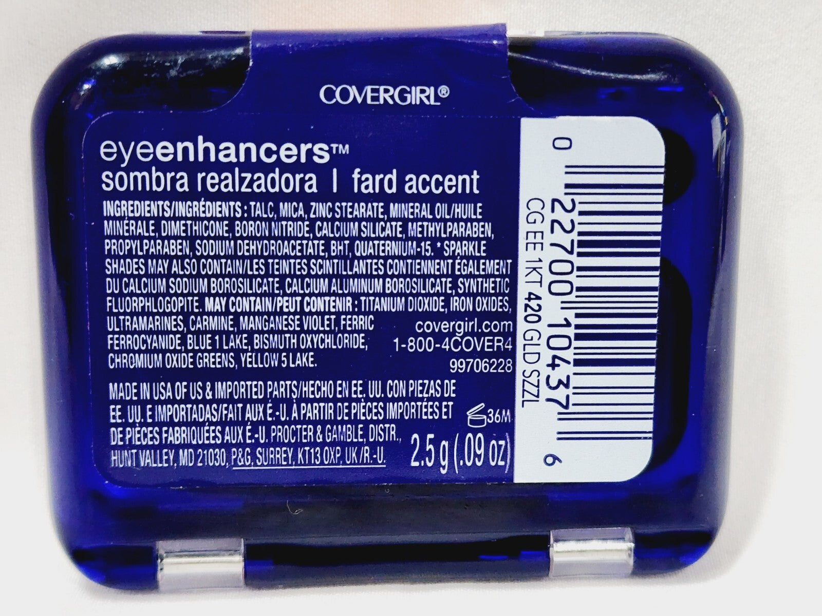 Covergirl 420 GOLD SIZZLE Eye Enhancers Eyeshadow Fard Accent .09 Oz/2.5G New