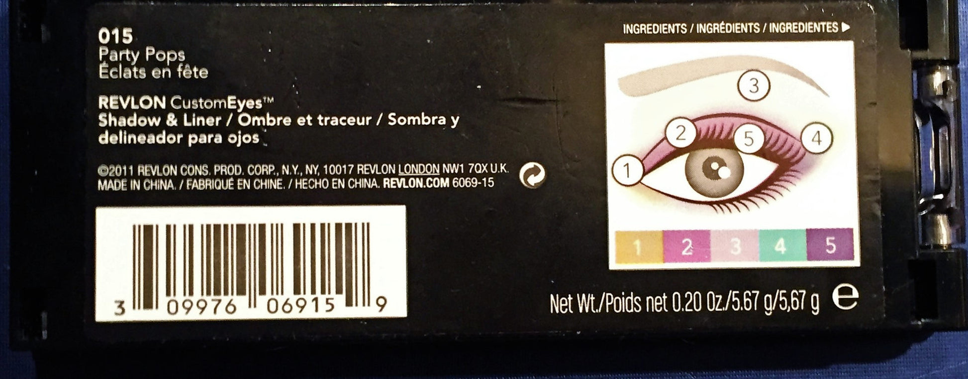 REVLON CUSTOM EYES 015 PARTY POPS BRAND NEW NO BOX PALLET SEALED