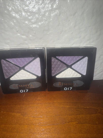 Lot of 2 New Rimmel Glam Eyes Quad Eyeshadow Eye Shadow Dark Signature 017