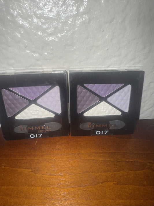 Lot of 2 New Rimmel Glam Eyes Quad Eyeshadow Eye Shadow Dark Signature 017