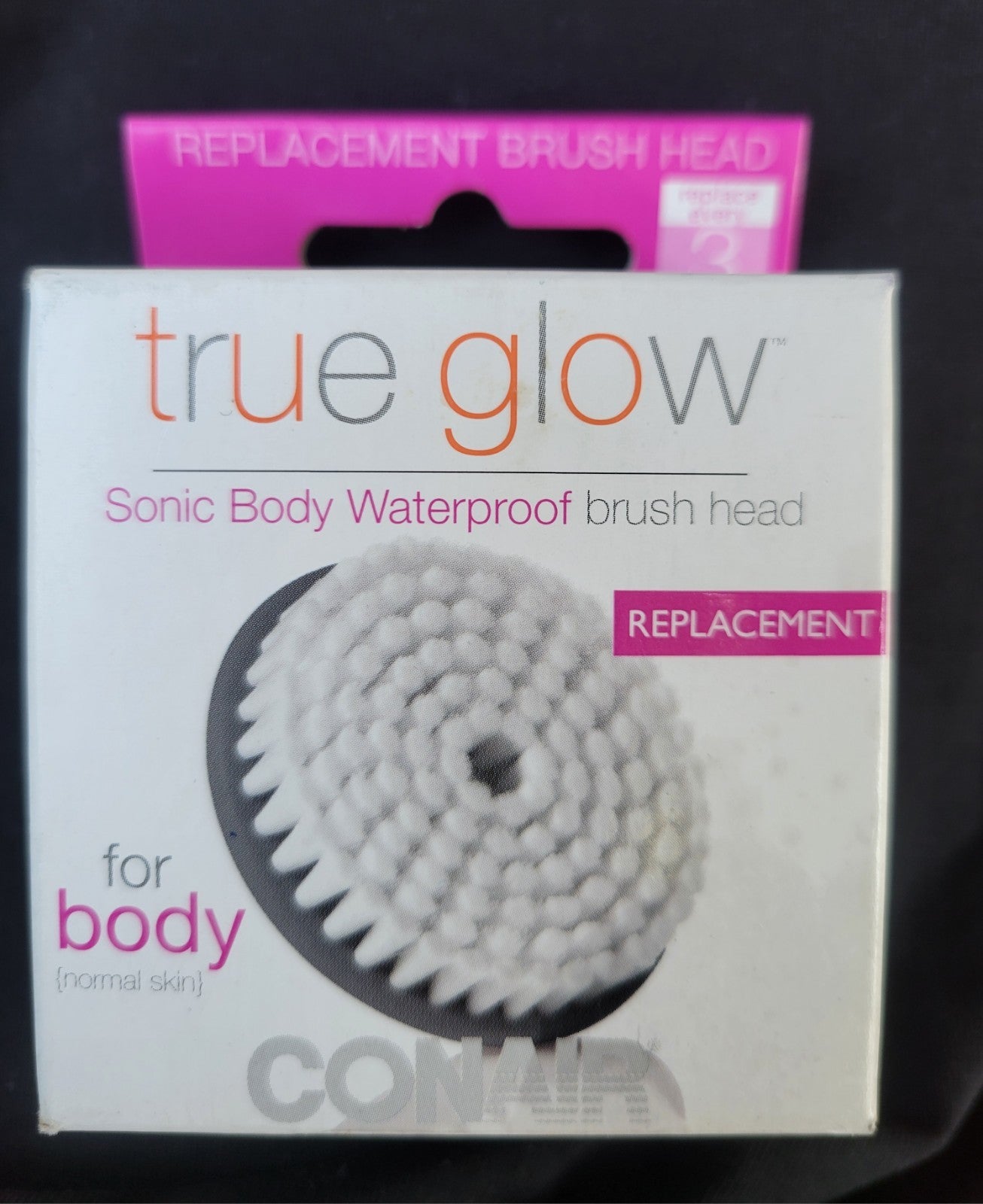Conair True Glow Sonic Body Brush Replacement Brush Head for Body Waterproof NEW