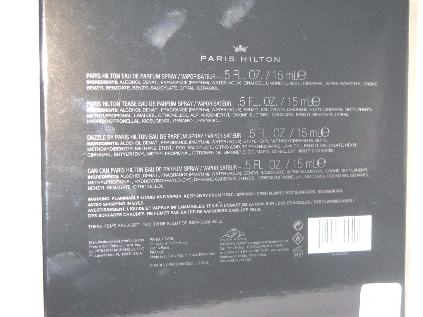 Paris Hilton Tease Dazzle Can Can 0.50 Oz / 15Ml EDP Mini Travel Gift Set NIB