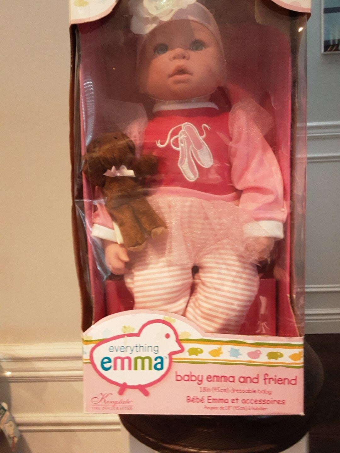 Everything Emma Baby Emma AND Friend w/ Tutu Dress & Beige Bear NEW