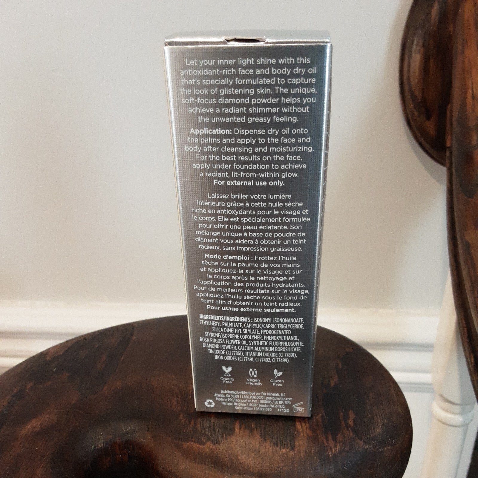 PUR Iconic Glow Illuminating Face & Body Dry Oil Glistening Skin 1 oz New