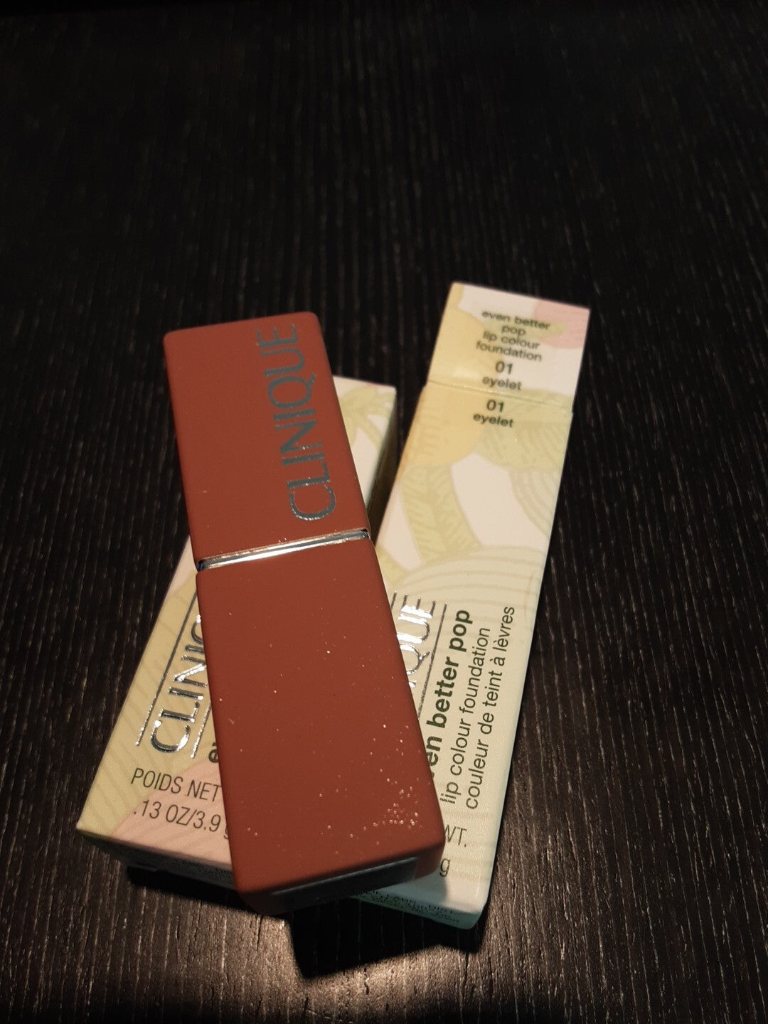 2 Pack Clinique EVEN BETTER POP Lip Color Foundation 01 Eyelet  .13oz New 