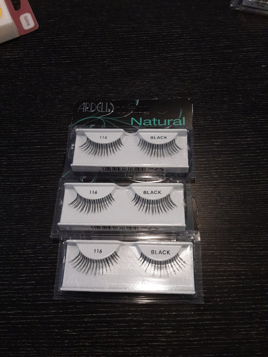 Lot 3 Pairs  ARDELL Natural False Eyelashes Lash Fake Eye Lashes Invisibands 116