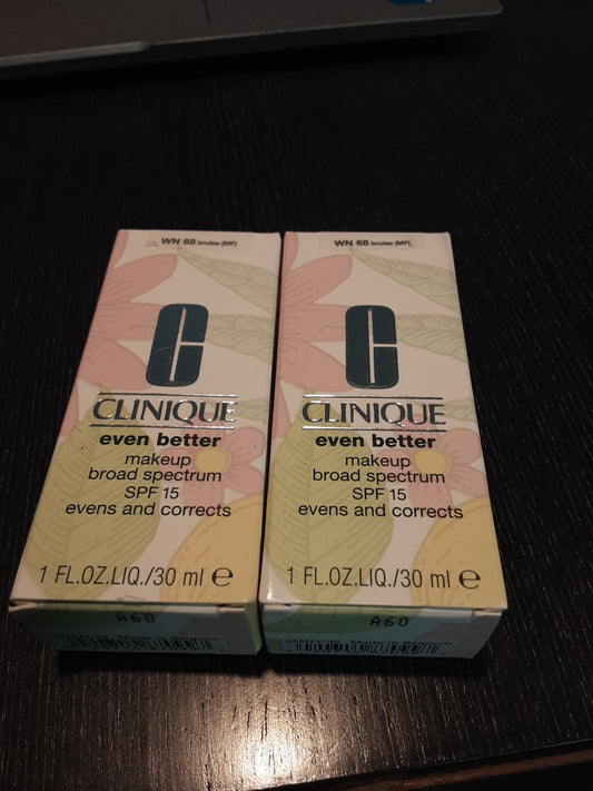 2 Pack Clinique Even Better Makeup Broad Spectrum SPF15-Brulee WN68