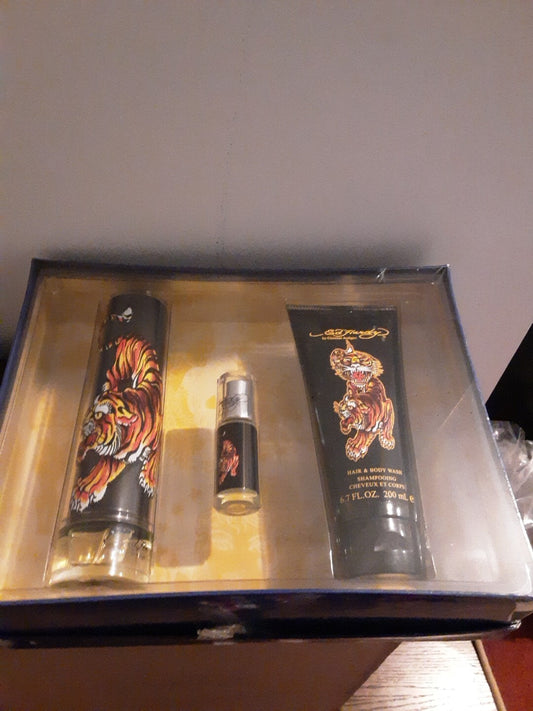 Ed Hardy Eagle 3 Piece Gift Set For Men Eau De Toilette Sprays+ Hair & body wash
