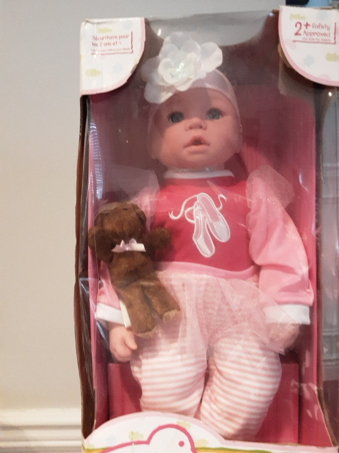 Everything Emma Baby Emma AND Friend w/ Tutu Dress & Beige Bear NEW