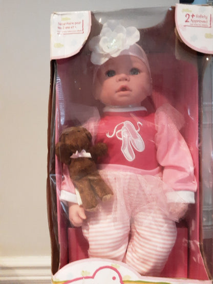 Everything Emma Baby Emma AND Friend w/ Tutu Dress & Beige Bear NEW