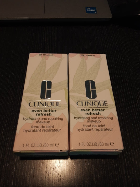 2 Pack CLINIQUE Even Better Refresh Hydrating and Repairing Makeup Golden 1 Oz 