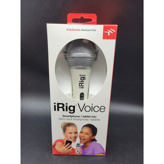 iRig Voice Handeld Portable Karaoke Microphone for Smartphones Tablets in White