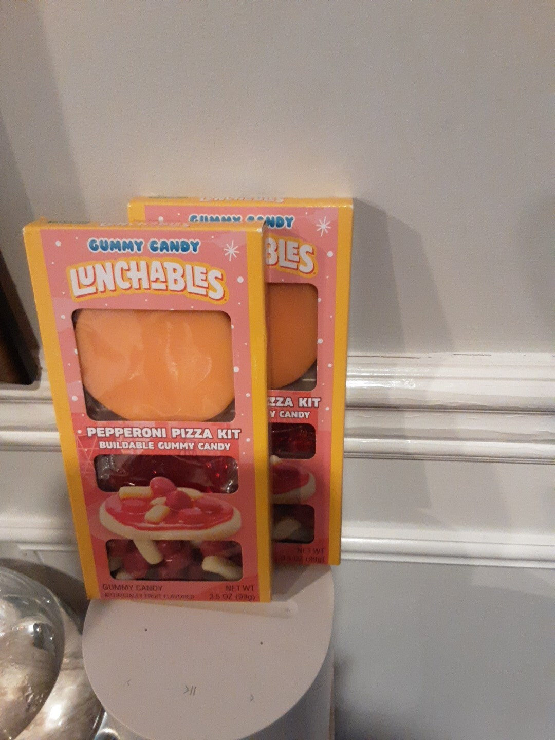 Lot 2 Packs Gummy Candy Lunchables Pepperoni Pizza Kit Buildable FRANKFORD
