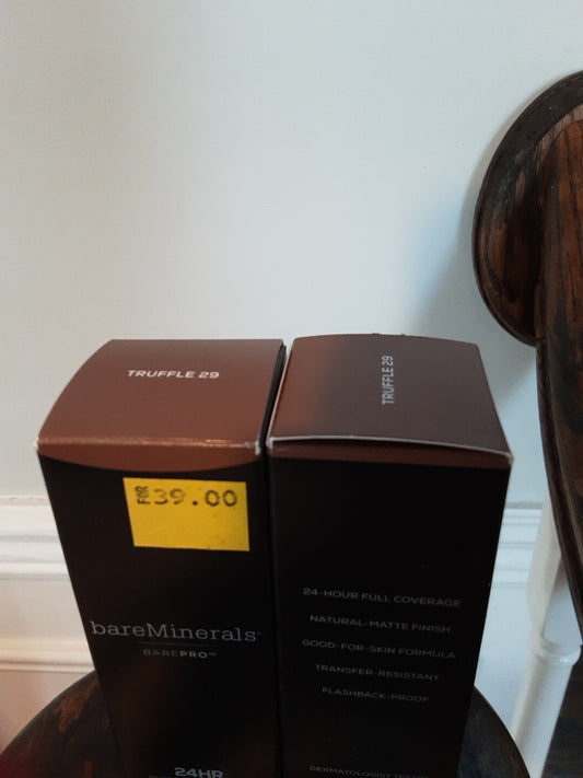 2 Pk bareMinerals BarePro Performance Wear Liquid Foundation- TRUFFLE #29 30 ML