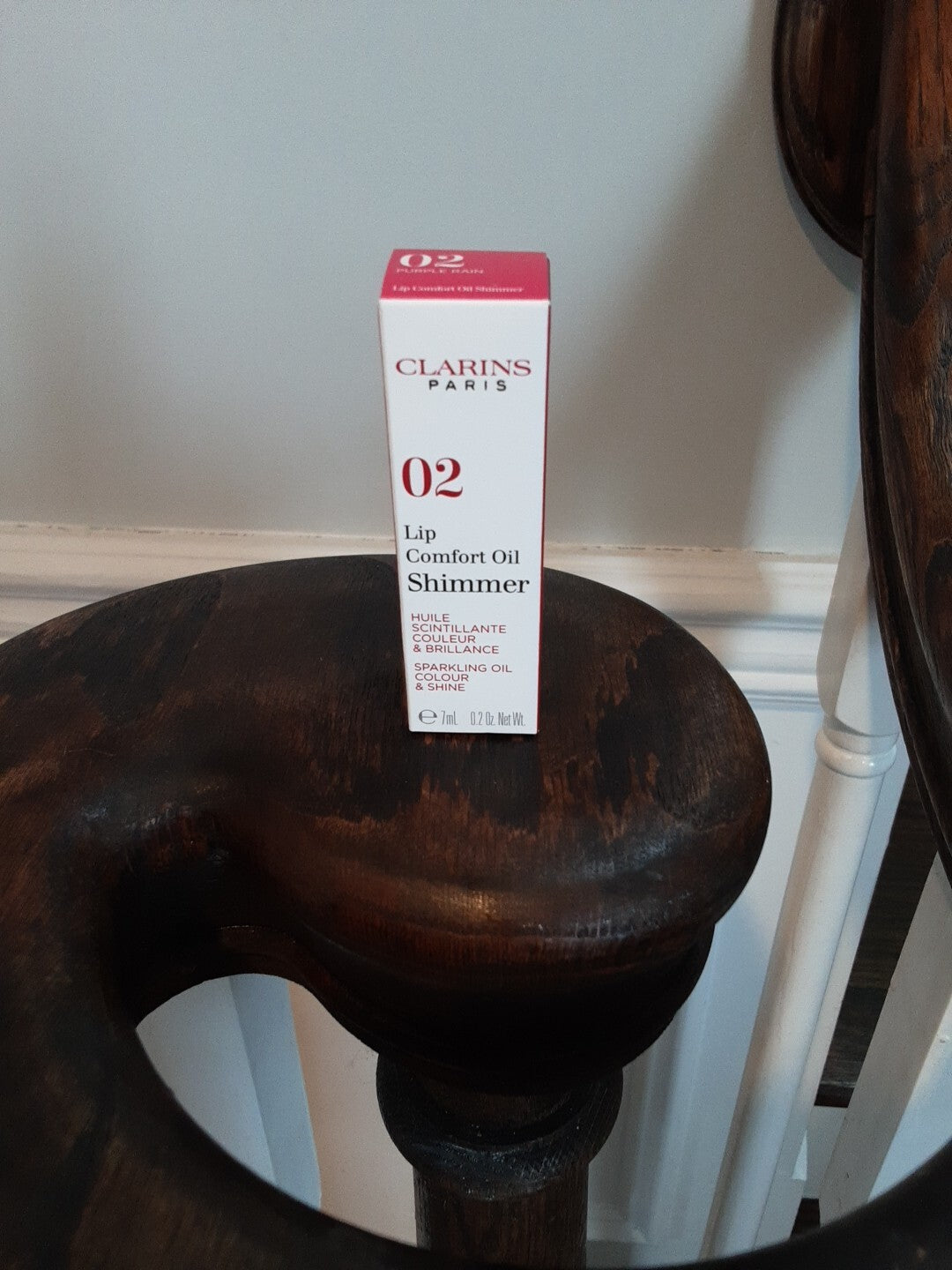 CLARINS LIP COMFORT OIL 02 PURPLE RAIN  0.2 OZ. NIB