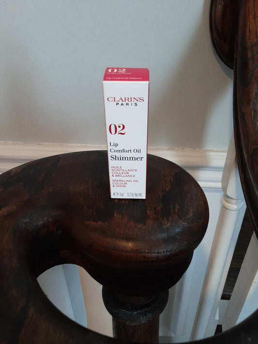 CLARINS LIP COMFORT OIL 02 PURPLE RAIN  0.2 OZ. NIB