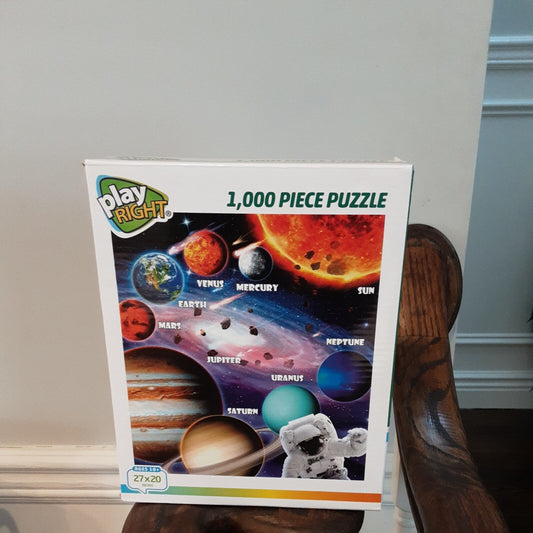 Play Right's The Planets in Order The Universe 1,000 Piece Puzzle  Age 10+ 27x20