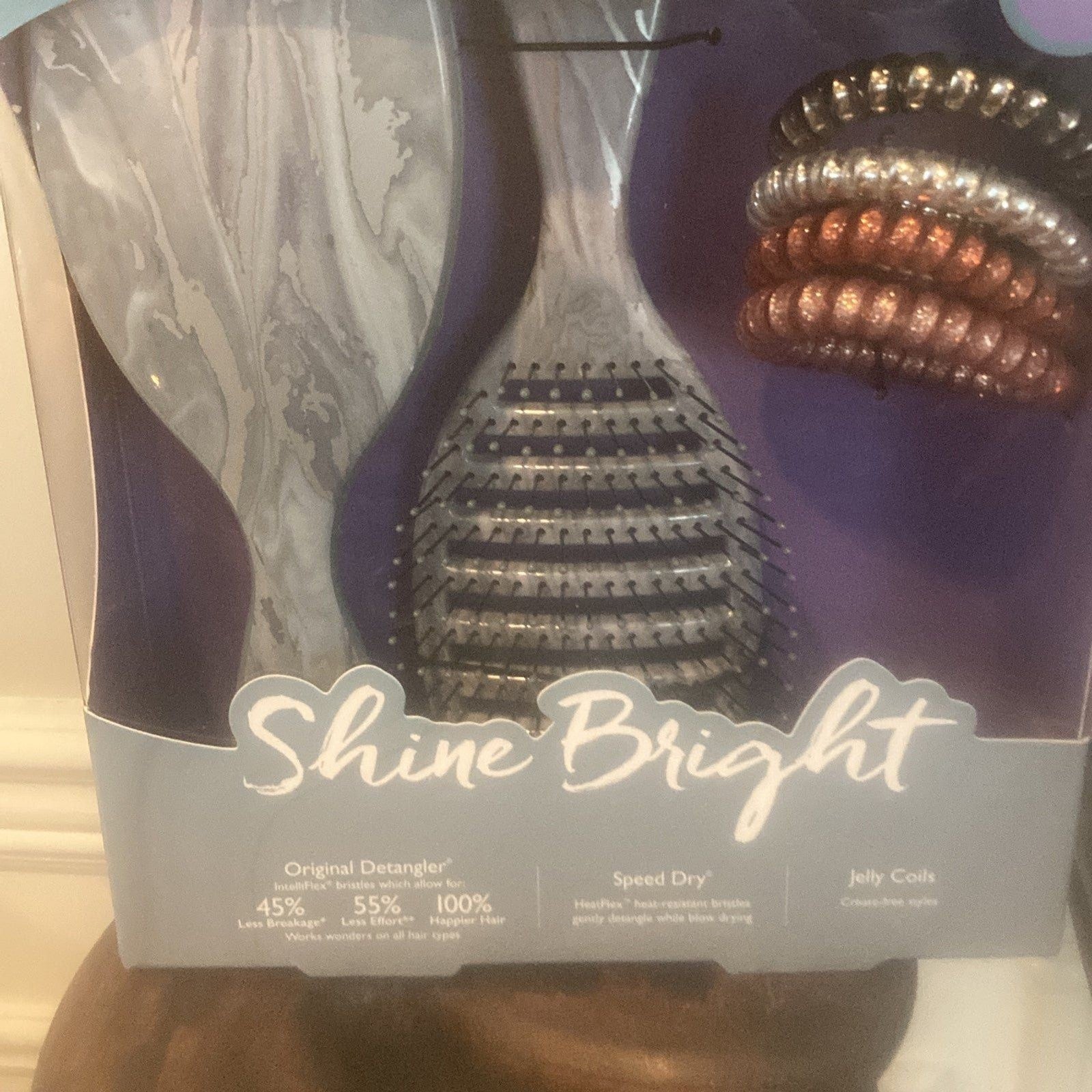 WET BRUSH Shine Bright Set w/ Original &  speed dry brush