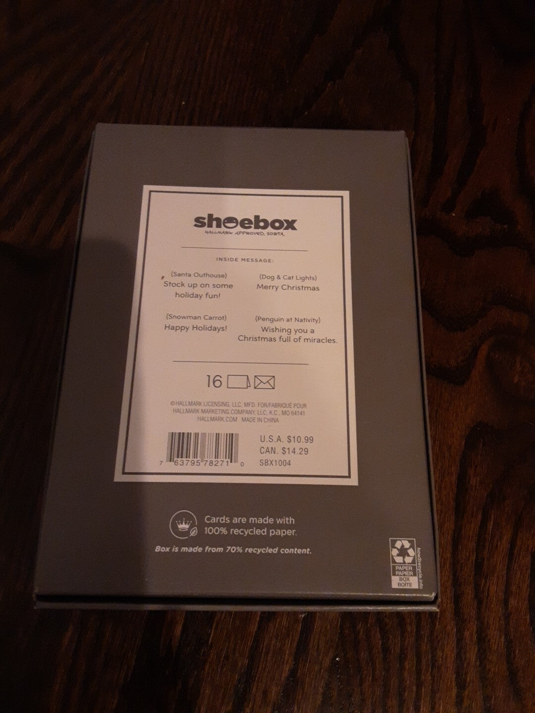 NEW Hallmark Shoebox Boxed Christmas Cards  16 Unused w/ Envelopes