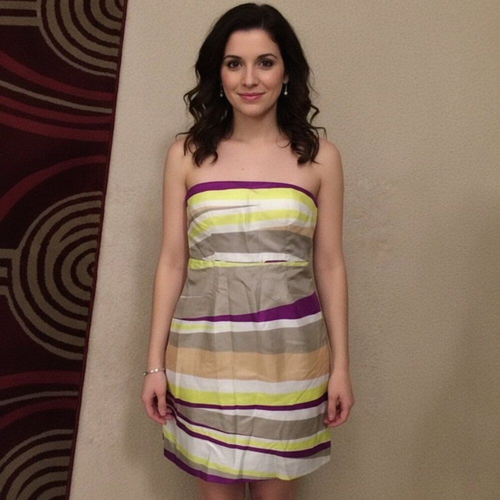 Banana republic strapless dress Merlot . Size 12p
