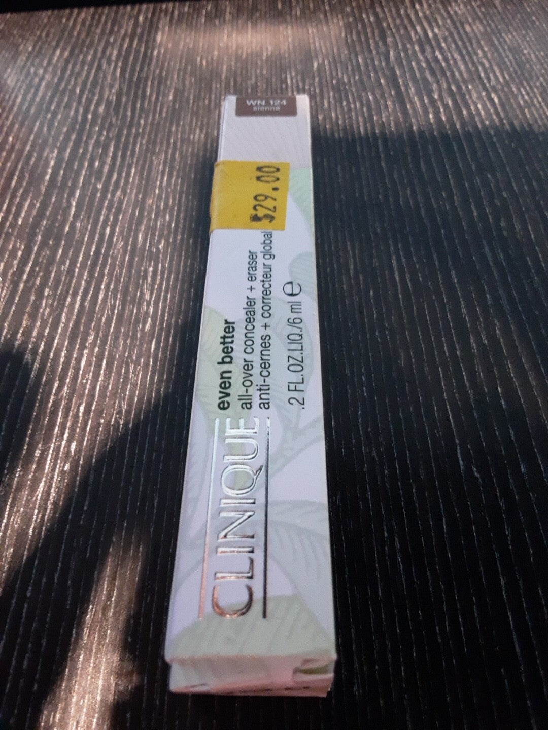 Clinique Even Better All Over Concealer + Eraser NEW IN BOX WN 124 Sienna