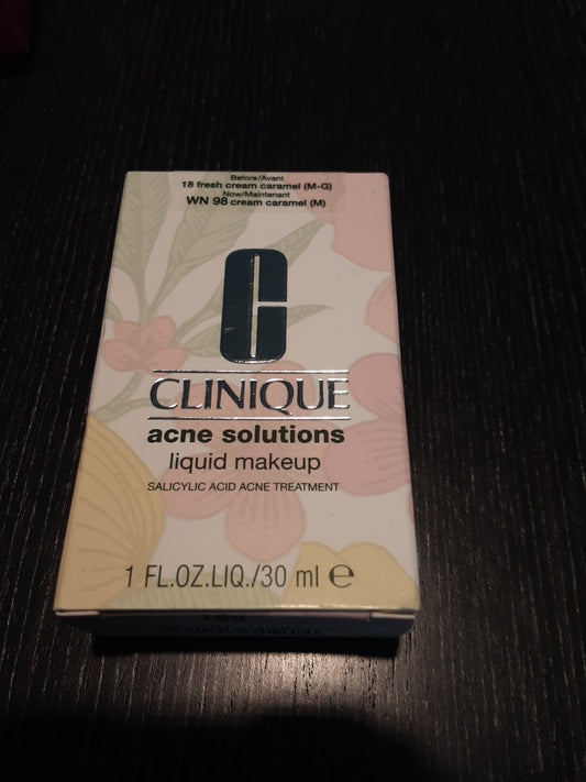 Clinique Acne Solutions Liquid Makeup #18 Fresh Cream Caramel M - 30mL / 1 Oz.