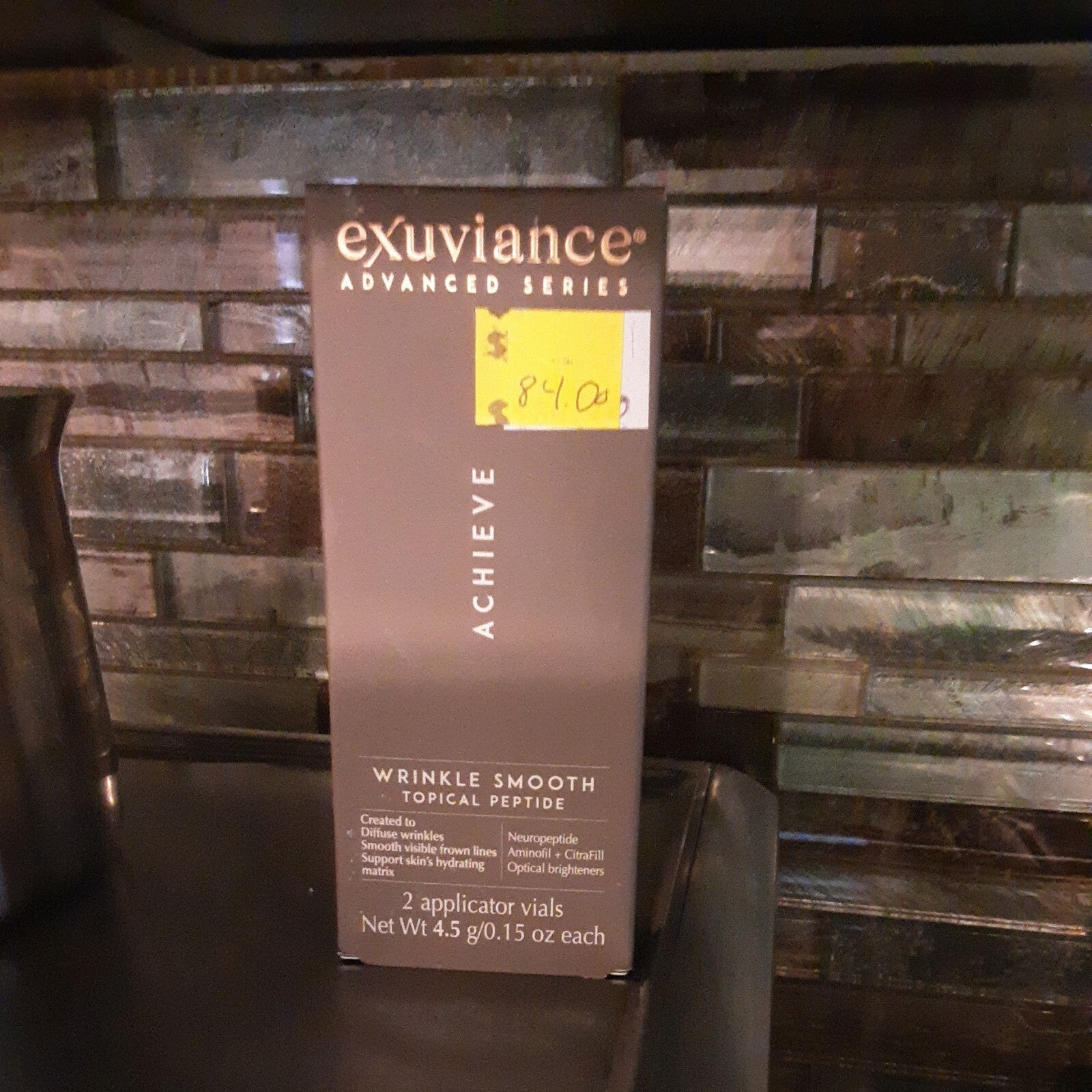 EXUVIANCE Wrinkle Smooth Topical Peptide, 4.5 g. 2 Applications Anti-Aging NEW