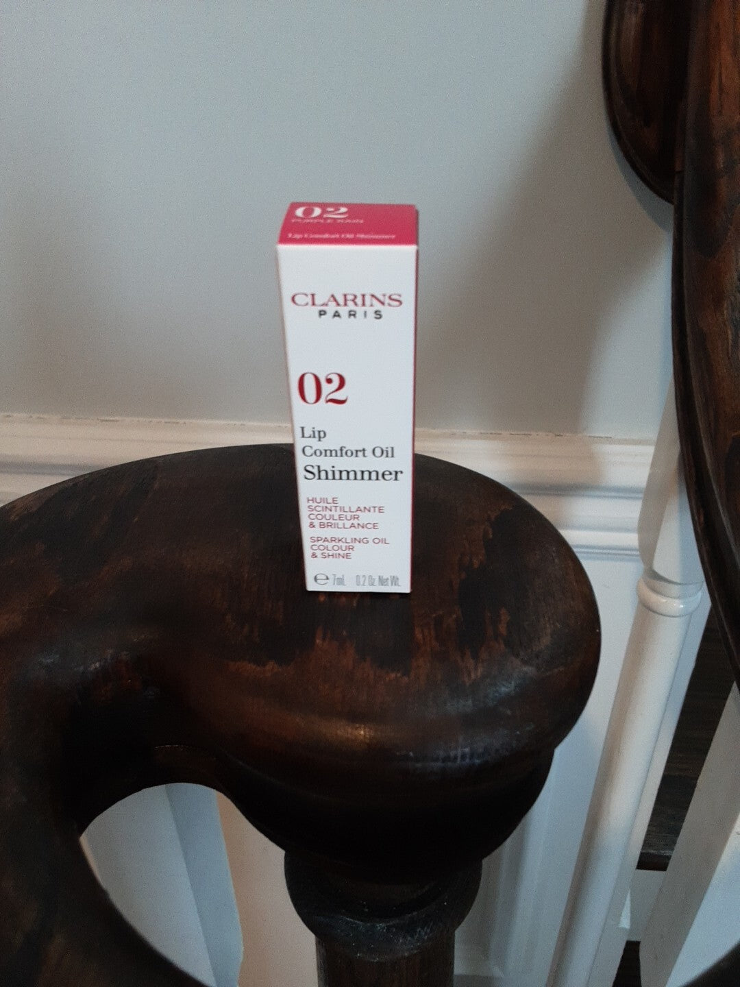 CLARINS LIP COMFORT OIL 02 PURPLE RAIN  0.2 OZ. NIB