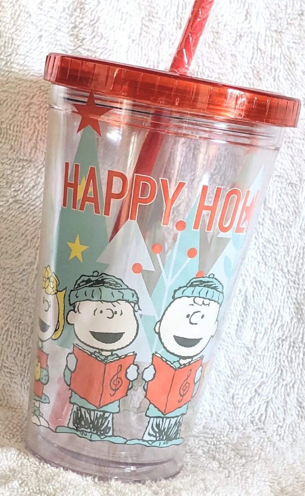 PEANUTS Happy Holiday Travel Cup 16 Oz