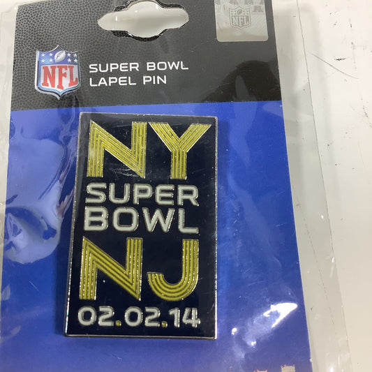 NFL Super Bowl (48) XLVIII - "NY SUPER BOWL NJ 02.02.14" Lapel Pin